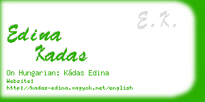 edina kadas business card
